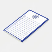 Modernes Geschäftslogo Navy Blau To-Do-Liste Post-it Klebezettel (angewinkelt)