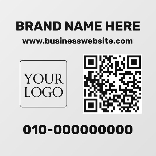 Modernes Geschäftslogo QR Code Truck Car Door Fensteraufkleber (Blatt)