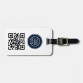 Modernes Geschäftslogo und QR-Code-Promotion Gepäckanhänger (Vorderseite horizontal)