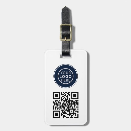 Modernes Geschäftslogo und QR-Code-Promotion Gepäckanhänger (Vorderseite vertikal)