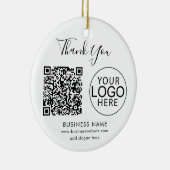 Modernes Geschäftslogo und QR-Code-Script Danke Keramik Ornament (Rechts)