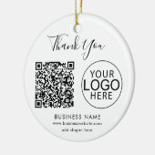 Modernes Geschäftslogo und QR-Code-Script Danke Keramik Ornament (Links)
