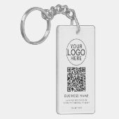 Modernes Geschäftslogo Unternehmens-QR-Code benutz Schlüsselanhänger (Vorderseite links)
