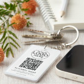 Modernes Geschäftslogo Unternehmens-QR-Code benutz Schlüsselanhänger (Vorderseite rechts)