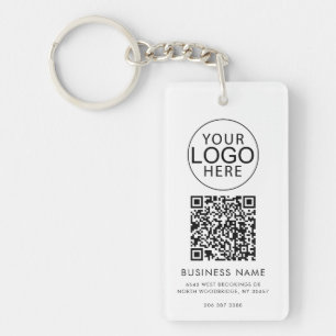 Modernes Geschäftslogo Unternehmens-QR-Code benutz Schlüsselanhänger
