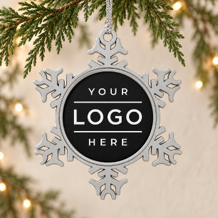 Modernes Geschäftslogo Unternehmensmarken-Andenken Schneeflocken Zinn-Ornament