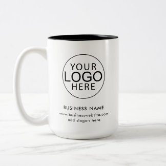 Modernes Geschäftslogo Unternehmenswerbung Benutze Zweifarbige Tasse