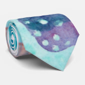 Modernes Geschäftsmodell Abstrac Blue Watercol #2 Krawatte (Gerollt)