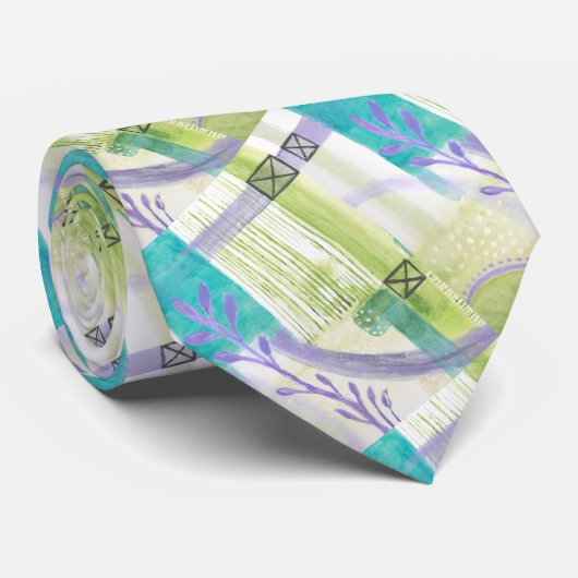 Modernes Geschäftsmodell Abstraktes Blau Krawatte (Gerollt)