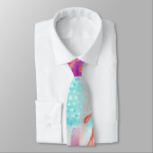 Modernes Geschäftsmodell Abstraktes Blau Pink Krawatte (Gebunden)