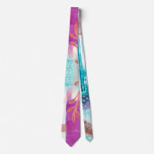 Modernes Geschäftsmodell Abstraktes Blau Pink Krawatte (Vorderseite)