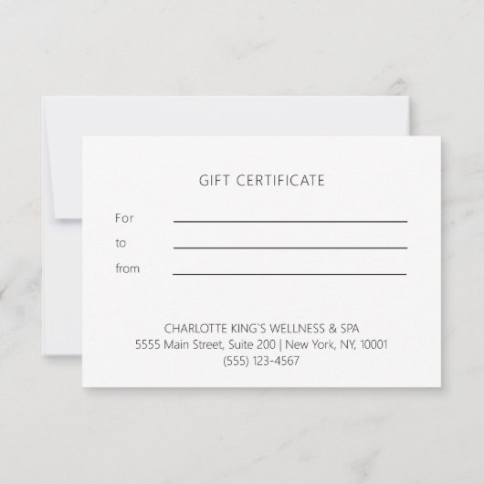 MODERNES GESCHÄFTSZEUGNIS (Rückseite)