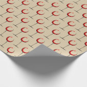 Modernes Geschenk aus Rotwein Geschenkpapier (Ecke)