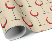 Modernes Geschenk aus Rotwein Geschenkpapier (Rolleneckpunkt)