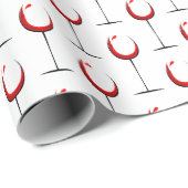 Modernes Geschenk aus Rotwein Geschenkpapier (Rolleneckpunkt)