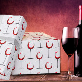 Modernes Geschenk aus Rotwein Geschenkpapier