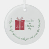 Modernes Geschenk der Liebe für Weihnachtsfeiern Ornament Aus Glas (Vorderseite)