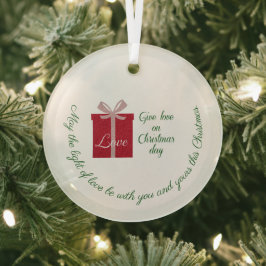 Modernes Geschenk der Liebe für Weihnachtsfeiern Ornament Aus Glas