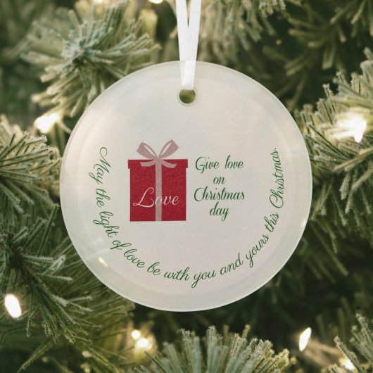 Modernes Geschenk der Liebe für Weihnachtsfeiern Ornament Aus Glas (InSitu)