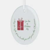 Modernes Geschenk der Liebe für Weihnachtsfeiern Ornament Aus Glas (Vorderseite links)
