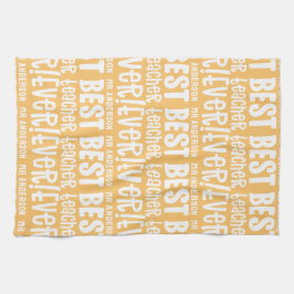 Modernes Geschenk des besten Lehrers Geschirrtuch