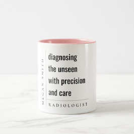 Modernes Geschenk eines Motivierend Radiologen mit Zweifarbige Tasse