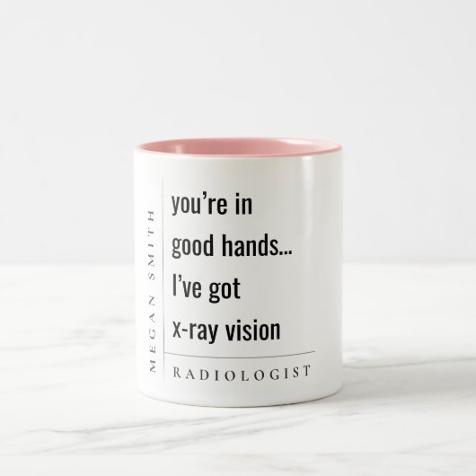 Modernes Geschenk eines Motivierend Radiologen mit Zweifarbige Tasse (Mittel)