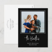 Modernes Geschenk Foto Urlaub Postkarte Weihnachts (Vorne/Hinten)