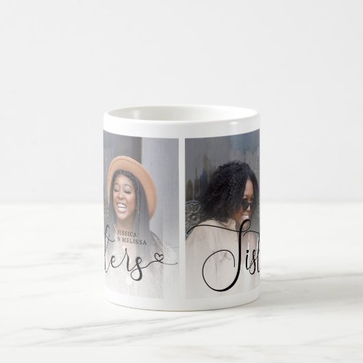 Modernes Geschenk für das Script-Foto Kaffeetasse (Mittel)