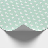Modernes Geschenk für Meeresfrüchte mit grünen wei Geschenkpapier (Ecke)
