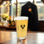 Modernes Geschenk für Minimalistische Usher Name W Glas