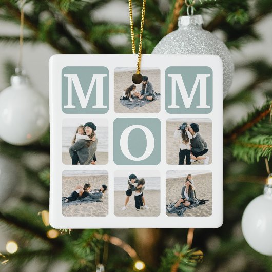Modernes Geschenk für Niedliche MAMA im Multi-Foto Keramikornament