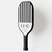 Modernes Geschenk für Schwarz-weiße Abschlüsse Pickleball Schläger (Links)