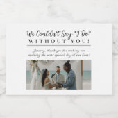 Modernes Geschenk von White Wedding Officers mit F Schaumweinetikett (Einzelnes Label)