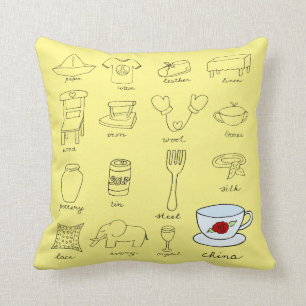 Modernes Geschenk zum 20. Hochzeitstag für Zuhause Kissen