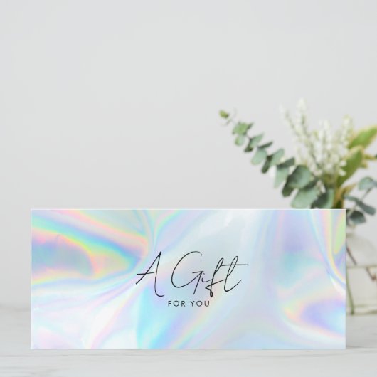 Modernes Geschenkgutachten für Holografie (Stehend Vorderseite)