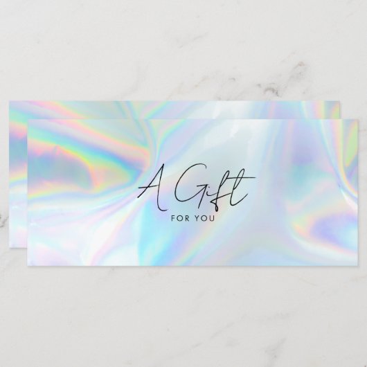 Modernes Geschenkgutachten für Holografie (Vorne/Hinten)