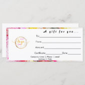 Modernes Geschenkgutachten für klassische Unterneh (Vorne/Hinten)