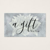 Modernes Geschenkgutachten für Yoga Studio (Vorderseite)