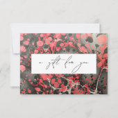 Modernes Geschenkgutschein Black Red Marble (Rückseite)