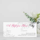 Modernes Geschenkgutschein Einzelhandel Blumenkora (Stehend Vorderseite)