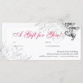 Modernes Geschenkgutschein Einzelhandel Blumenkora (Vorne/Hinten)