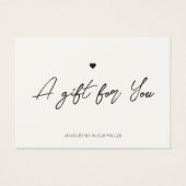 Modernes Geschenkgutschein für ein minimales Herz (Vorderseite)