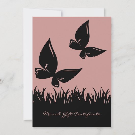 Modernes Geschenkgutschein für März (Vorderseite)