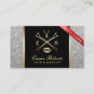 Modernes Geschenkgutschein für Silberfresser Glitz Rabattkarte