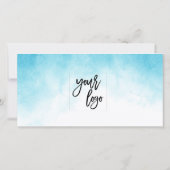 modernes Geschenkgutschein hinzufügen Logo blau (Rückseite)