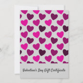 Modernes Geschenkgutschein zum Valentinstag (Vorderseite)