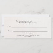 Modernes Geschenkpapier für Silber und Linen (Rückseite)