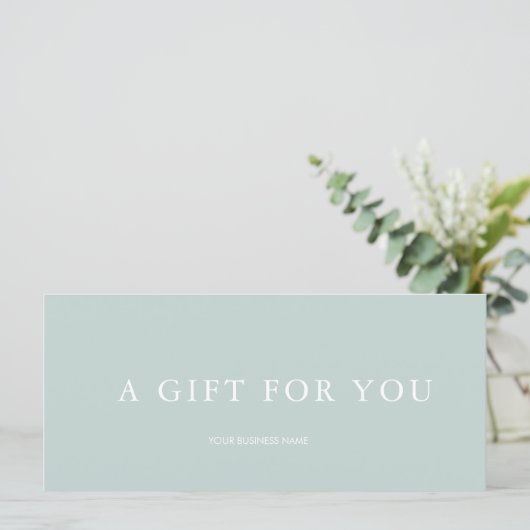 Modernes Geschenkzertifikat (Stehend Vorderseite)