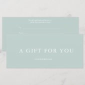 Modernes Geschenkzertifikat (Vorne/Hinten)